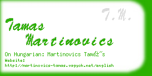 tamas martinovics business card